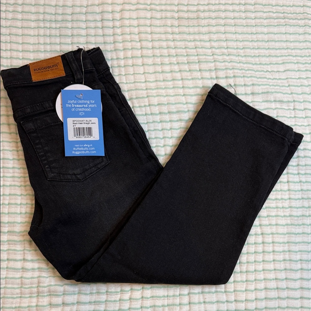 NWT Rugged Butts Black Straight Leg Jeans
